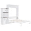 Grand lit escamotable de rangement avec tête de lit éclairée, porte-verre et support à vin-1905650298