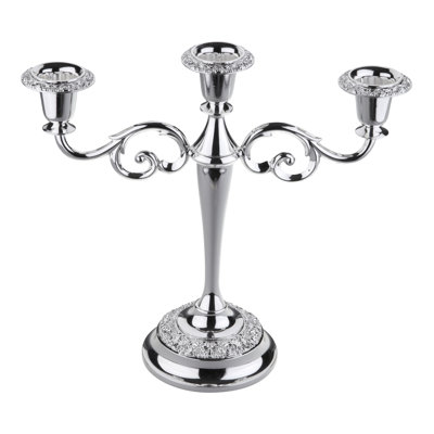 Queen Anne 5 Light Rose Metal Candelabra