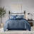 7 Piece Printed Seersucker Comforter Set Navy