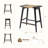 AllForWood Thor Wicker Counter Height Wooden Counter Stool with Hand-Knitted Rope, K/D, Backless Island 24" Wicker Stool for Kitchen, Solid Wood, Modern Design, Indoor & Outdoor (Midnight Charcoal)-868850889-868850890