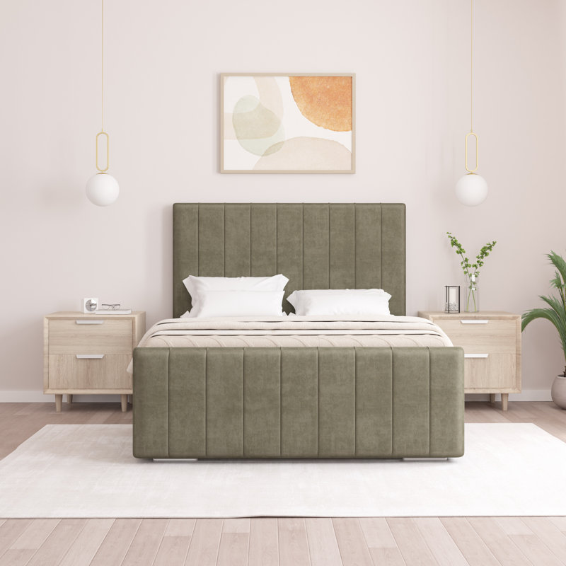 Scarlette Upholstered Bed Frame, Double (4'6), Asphalt
