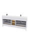 Meuble-lavabo double 72 po avec plateau en quartz blanc Rooh-101808800-101808803