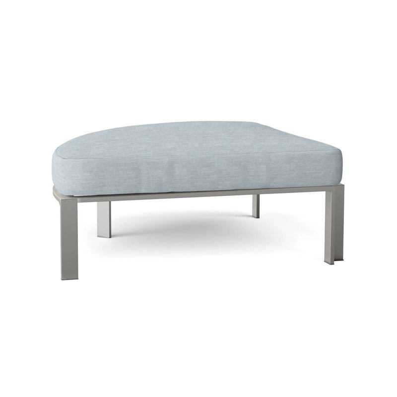 Tivoli Outdoor Teak Ottoman, Ocean