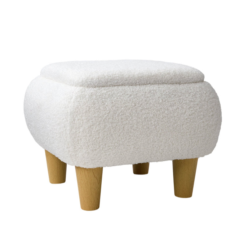 37cm Wide Rectangle Solid Colour Standard Ottoman