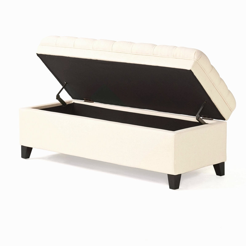 OTTOMAN DE RANGEMENT, Beige