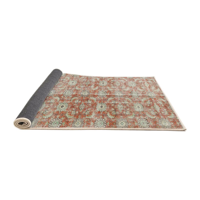 Tapis décoratif en laine de style oriental beige/orange Markar, Rond 8 pi