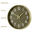 Horloge murale silencieuse vert olive et or 11,8 po