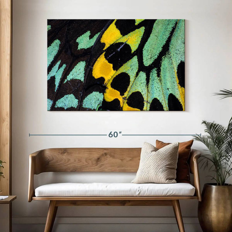 Brampt Mint Butterfly Wings, 32" H x 48" W