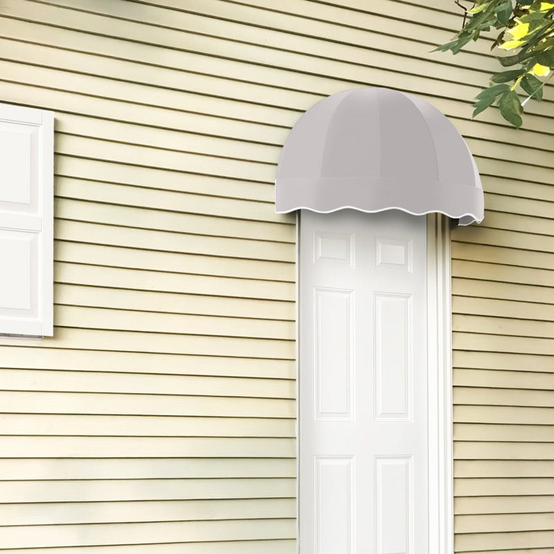 Awntech Bostonian Acrylic Fabric Fixed Awning, 26.25" H x 40.5" W x 20.25" D, Gray