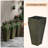 Set Of 3 Tall Planters With Drainage Hole, 28" Outdoor Flower Pots, Indoor Planters For Porch Patio And Deck-1967244268
