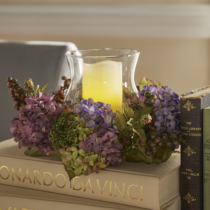 Candélabre en vase hortensia
