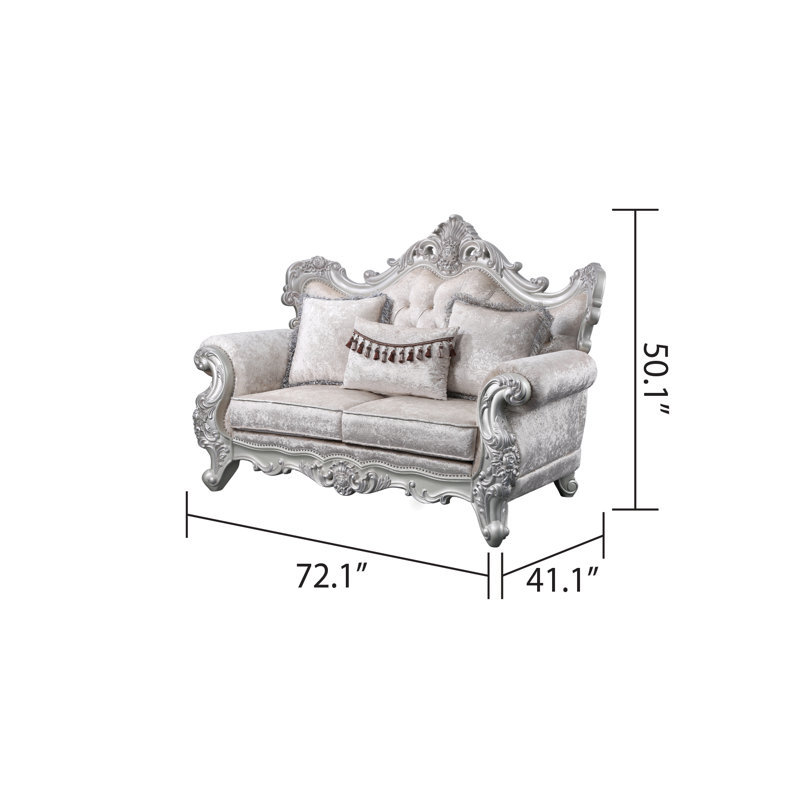 Kyani Silver Champagne Wood 2-Piece Living Room Set