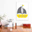Yellow Boat Nordic Design - impression d'art graphique-52874369-52874374-52874370
