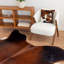 Tapis en peau de vache acajou