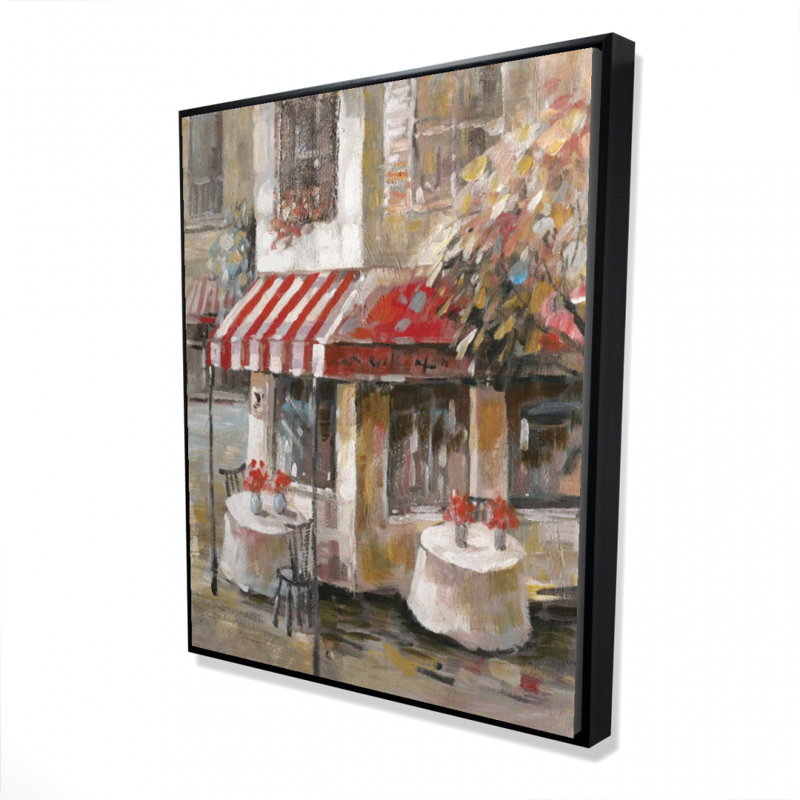 Sunny Restaurant Terrace Print On Canvas