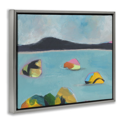 Abstrait, "Sea Buoys", art mural encadré par Jan Weiss