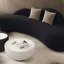Table basse créative courbée noire combinée