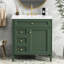 Meuble-lavabo moderne de 30 po avec lavabo, 2 tiroirs, 1 tiroir escamotable, design, fonctions de rangement variées et rangement à 3 portes en céramique multi-usages, glissières de tiroir en métal lisse,-928022880