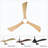 3 Wooden Blades Ceiling Fan With Light