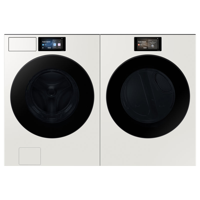 Samsung 7.6 cu. ft. Bespoke AI Ultra Capacity Front Load Gas Dryer with AI Home and AI OptiDry+ in Ivory, Ivory