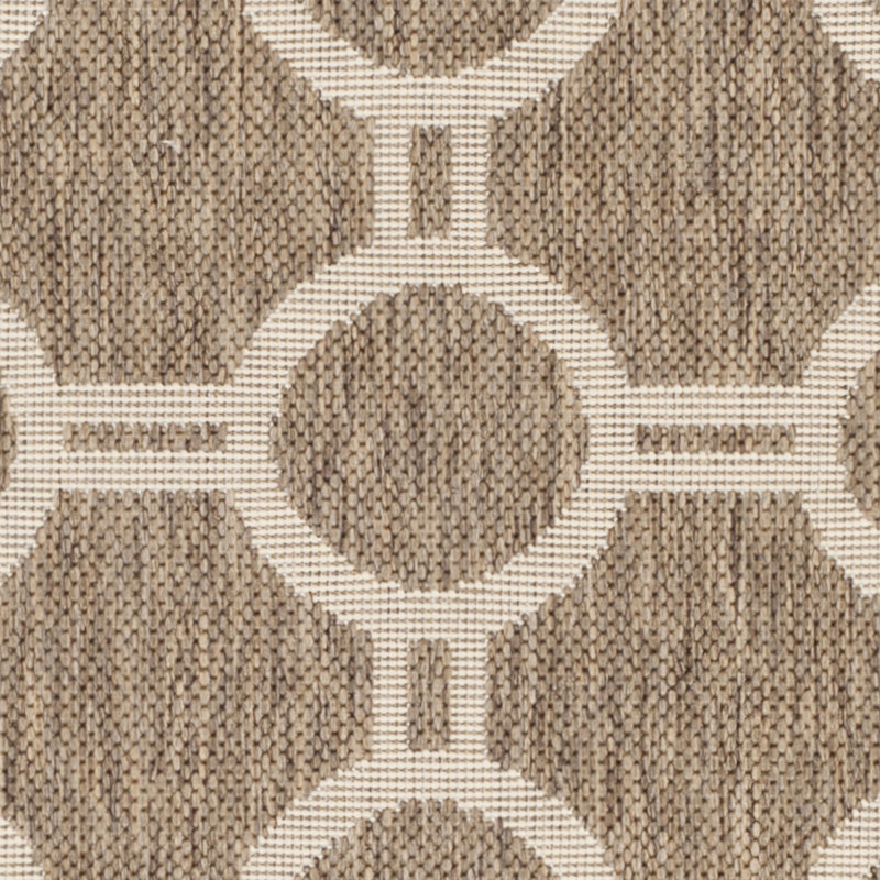 Courtyard Performance Geometric Rug, Round 7'10"