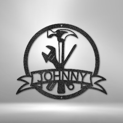 Personalized Tool Man Monogram Steel Sign Steel Art Wall Metal Decor