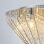 Plafonnier encastré en cristal chromé 6 lumières 16,93 po 16 po
