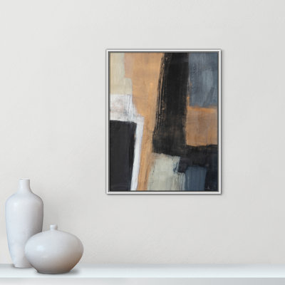 Karl Metallic Slate I Framed On Canvas Print