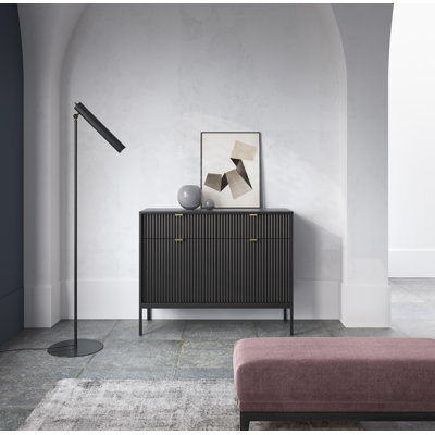 Ashraf 104cm W 2 - Drawer Chest of Drawers