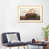 Toile avec cadre en bois beige