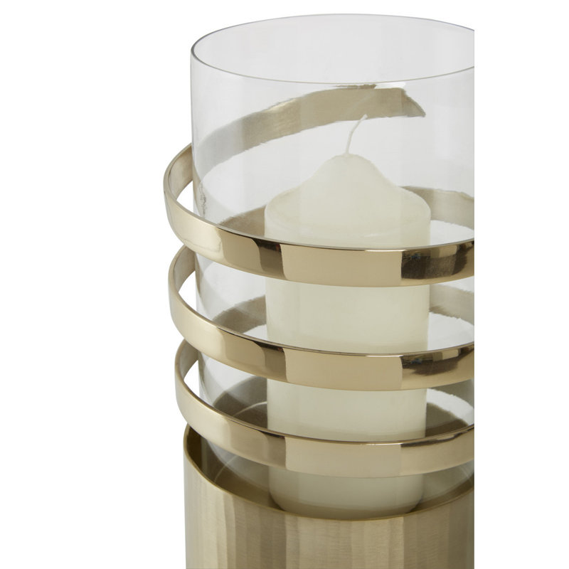 Tia Aluminum Tabletop / Centrepiece Hurricane, 28cm H x 14cm W x 14cm D
