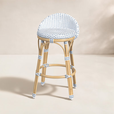 Tabouret de comptoir à dossier bas Ellie
