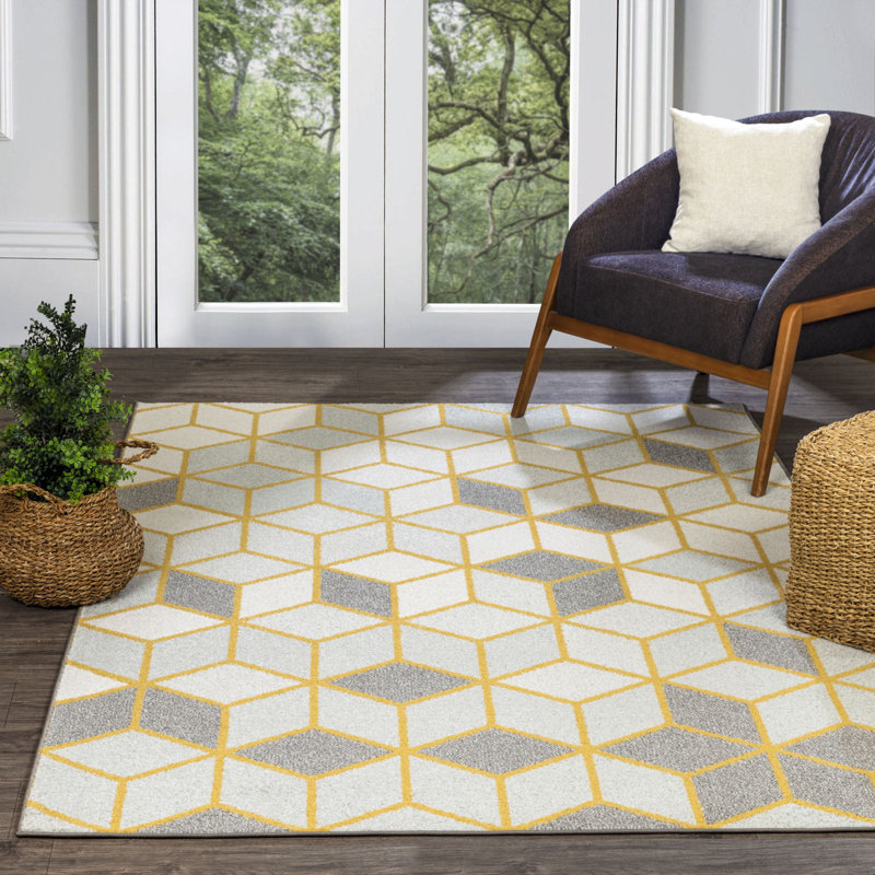 Wilhelm Geometric Area Rug, Rectangle 120 x 170cm