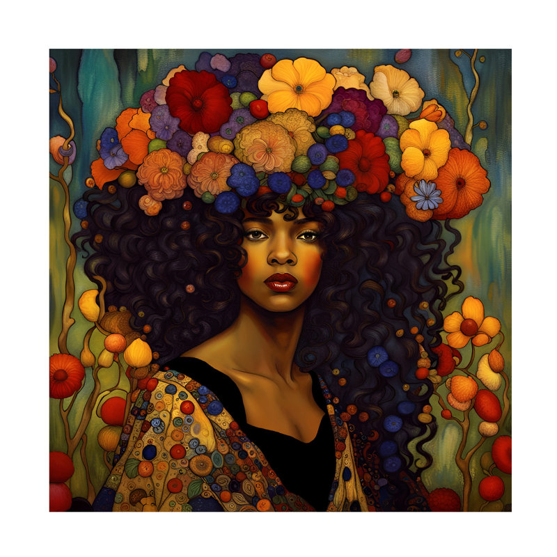 Impression sur toile Labreyah Art Nouveau Beauty V par Tina Lavoie, H 18 po x l 18 po x P 2 po