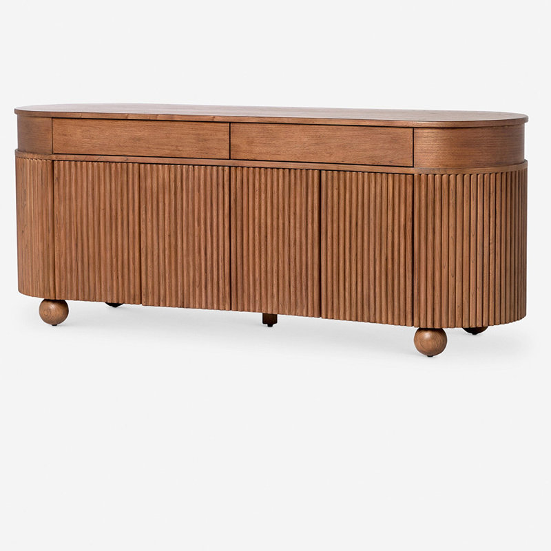 Armoire de rangement rétro de style français pour la vaisselle, H 29,92 po x l 78,74 po x P 19,69 po