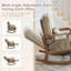 Corduroy Rocking Chair with Footrest & Side Pocket, Nursery Glider Accent Chair for Living Room-1389275117