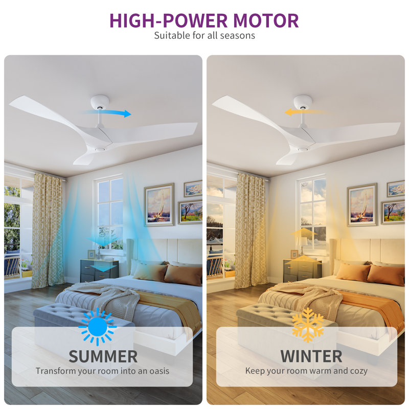 52" 3-Blade Smart Ceiling Fan, Khaki