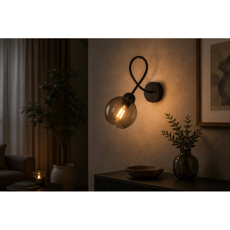 Wall Sconce, Grey/Smoky