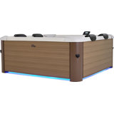 Latitude Run 4 - Jet ABS Structure Square Plug And Play Hot Tub in Amber