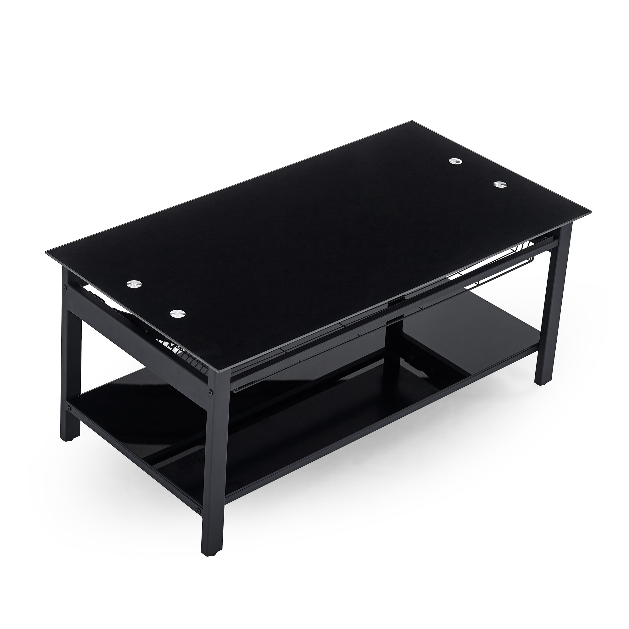 17 Stories Lift Top Coffee Table With Hidden Dividers And Storage ...