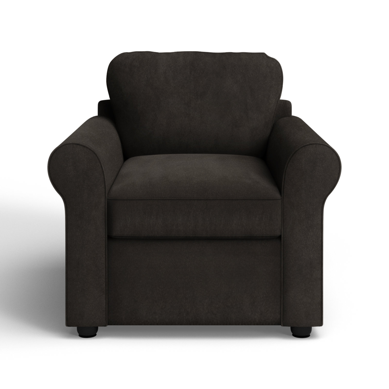 Warrington Armchair, Nave Charcoal Performance Distressed Velvet