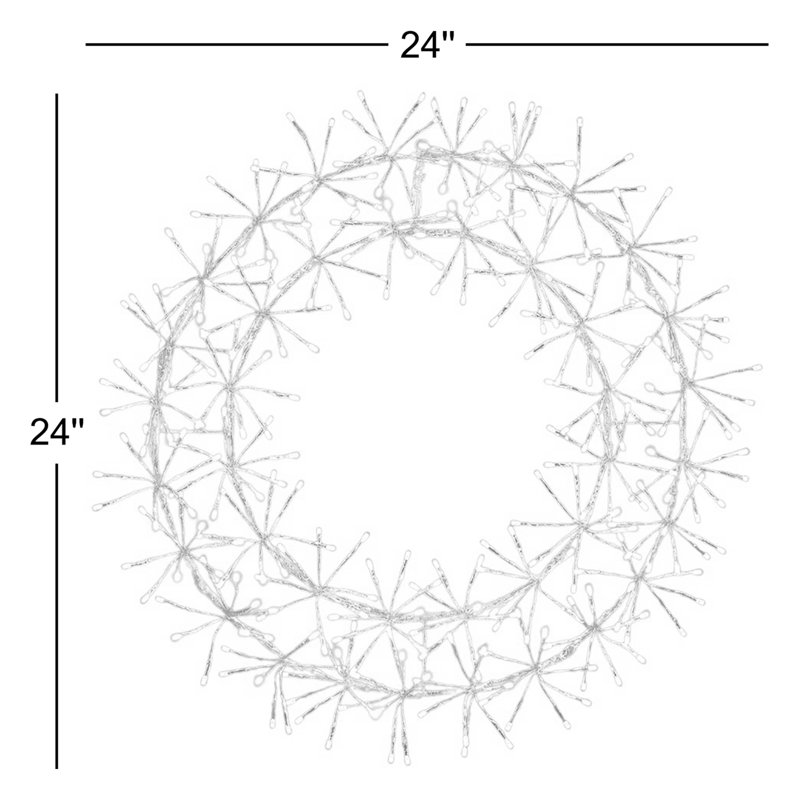 Couronne lumineuse 24 po, Rouge/bleu/argent