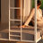 Ady Low Profile Twin Over Twin Bunk Bed With Ladder, Black Metal Frame-122359423