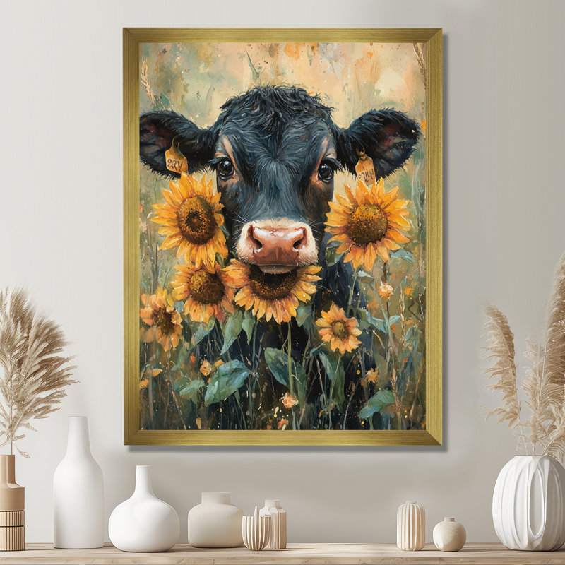 Donzel - Animals Wall Art Prints, 40" H x 30" W, Single Picture Framed Print, Gold