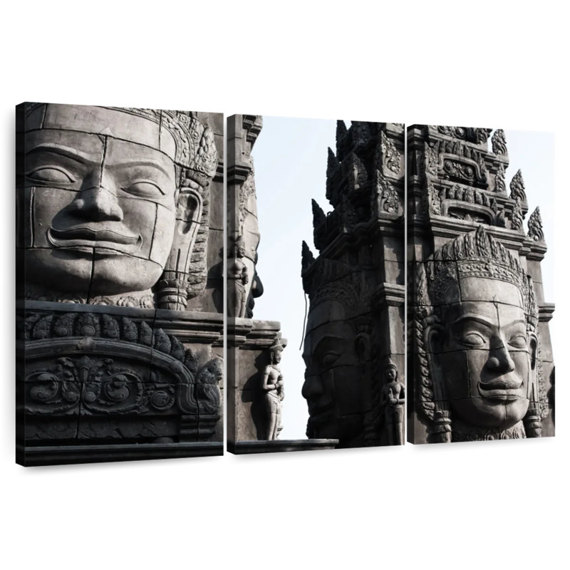 Statues Nicci Angkor, H 36 po x l 57 po
