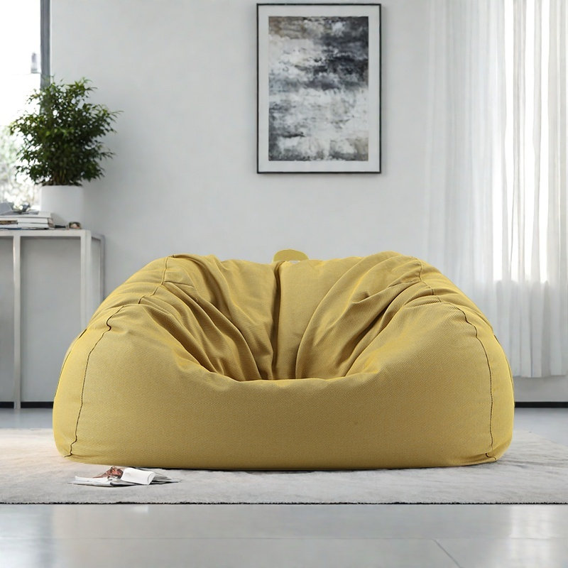 Canapé simple, H 23,62 po x l 54,33 po x P 43,3 po, Mélange de polyester jaune