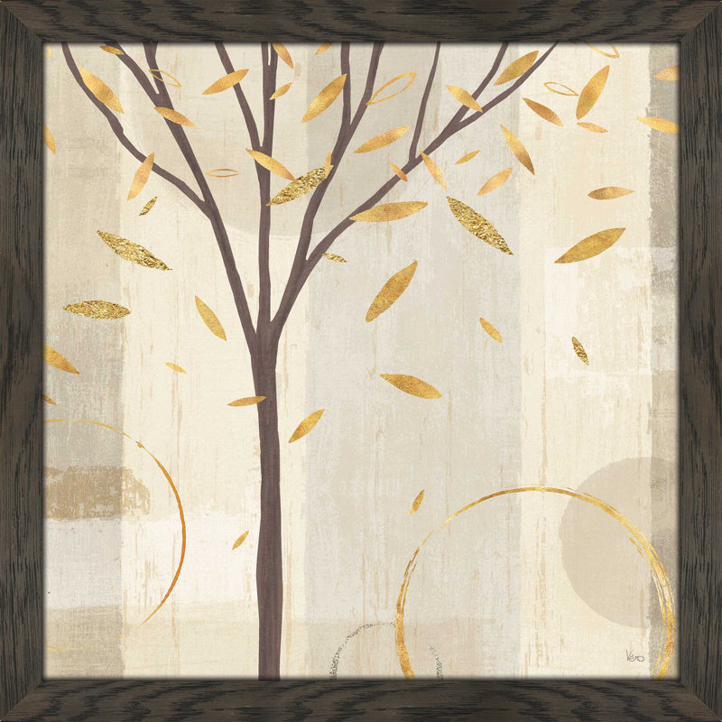 « aquarelle forest gold iv », reproduction de peinture à l’aquarelle, H 21,5 po x l 21,5 po x P 0,75 po