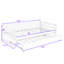 Lit de jour simple en bois avec couchette Masimba-87393570