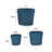 3 Pieces Ceramic Flowerpot, Modern Planter for Patio, Garden or Windowsills - Antique Blue-769049091