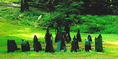 Statue de jardin set chess d’extérieur